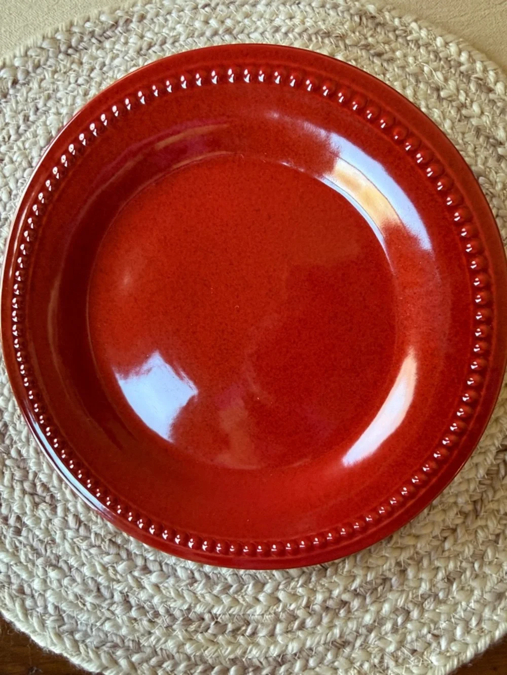 Pier 1 Spice Route Paprika 8.5” Red Salad Plate